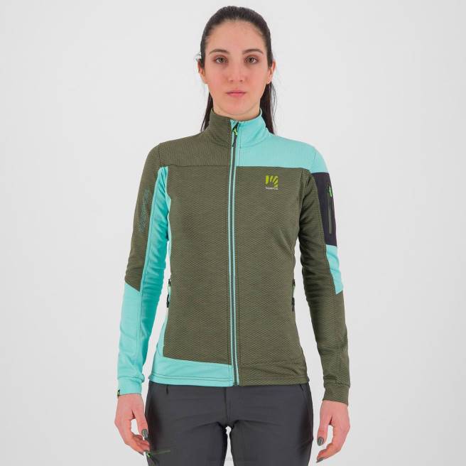 vlies| Karpos vrouwen cherz met fleece tijm/aqua sky HD6V1125
