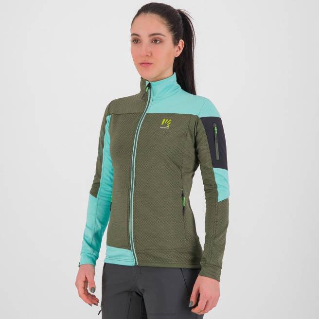 vlies| Karpos vrouwen cherz met fleece tijm/aqua sky HD6V1125