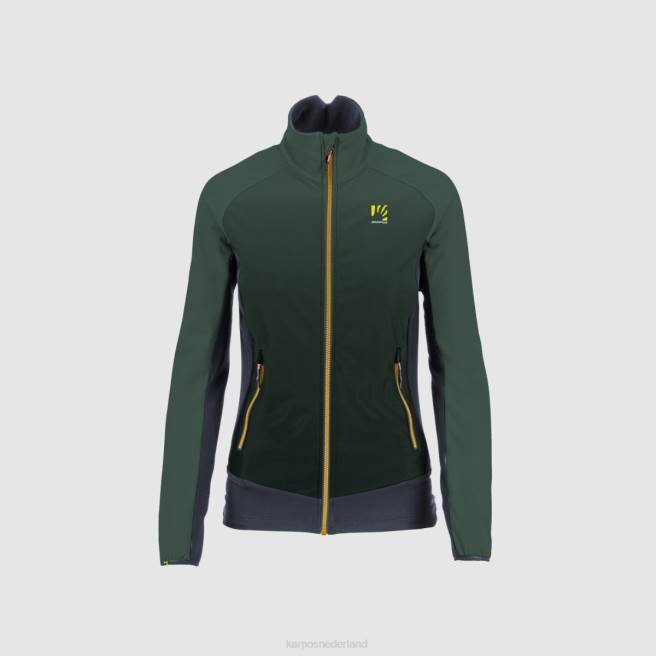 vlies| Karpos vrouwen crderes met fleece Oost-Indische inkt/junglegroen HD6V1151