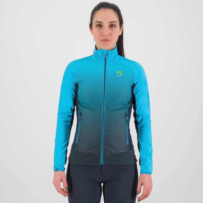 vlies| Karpos vrouwen crderes met fleece vulcan/blauw atol HD6V1154