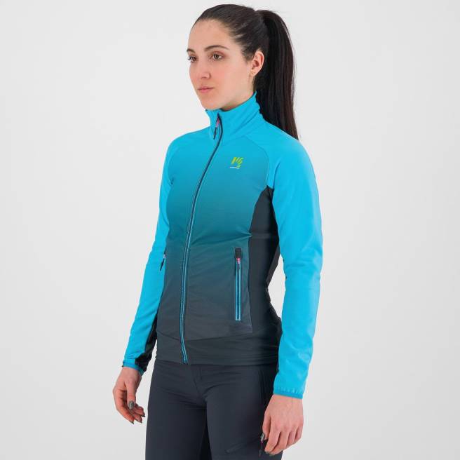 vlies| Karpos vrouwen crderes met fleece vulcan/blauw atol HD6V1154