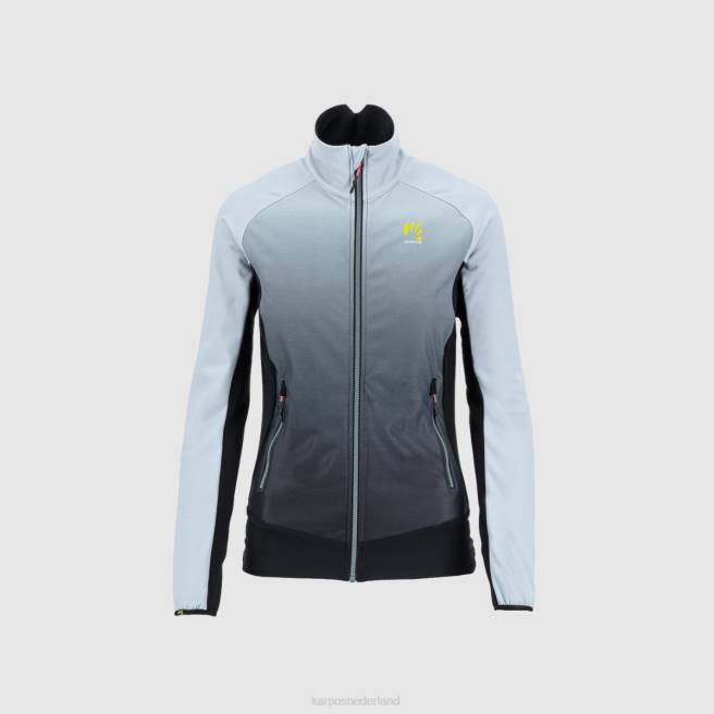 vlies| Karpos vrouwen crderes met fleece zwart/stoffig blauw HD6V1152