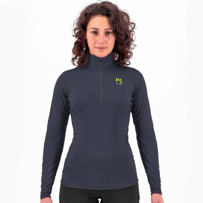 vlies| Karpos vrouwen croda light met halve ritssluiting Indische inkt HD6V1217