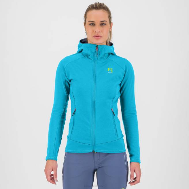 vlies| Karpos vrouwen mezzodi hoodie met fleece blauwe atol HD6V1149