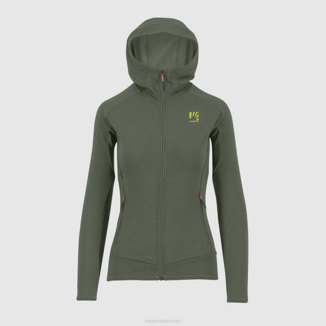 vlies| Karpos vrouwen mezzodi hoodie met fleece tijm HD6V1146