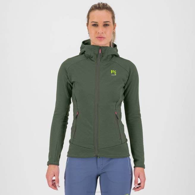 vlies| Karpos vrouwen mezzodi hoodie met fleece tijm HD6V1146