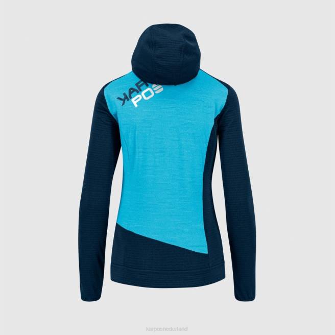 vlies| Karpos vrouwen nuvolau met fleece hemelkapitein / blauw atol HD6V1178