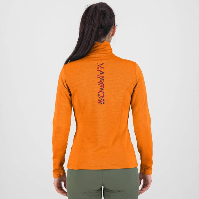 vlies| Karpos vrouwen pizzocco met halve ritssluiting levendig oranje HD6V1205