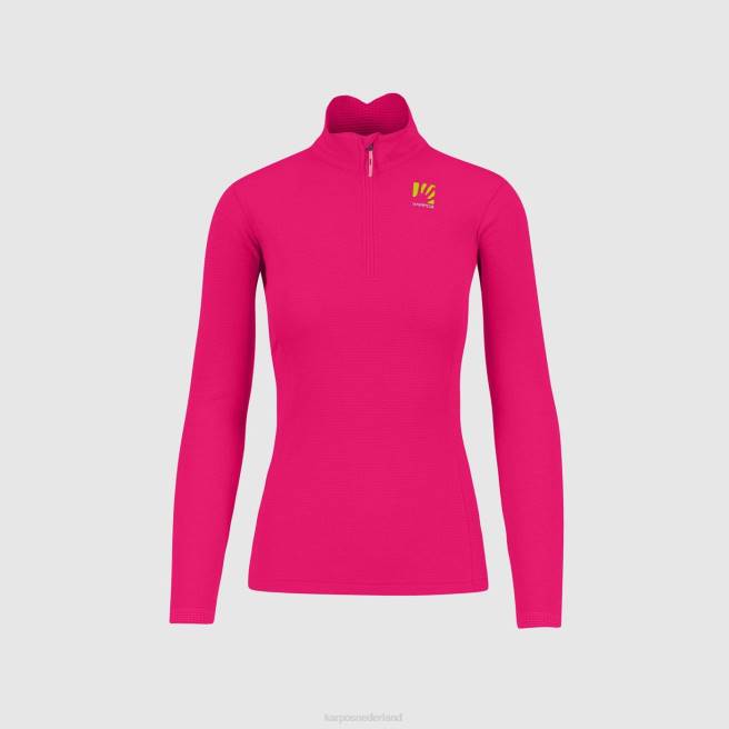 vlies| Karpos vrouwen pizzocco met halve ritssluiting roze HD6V1215