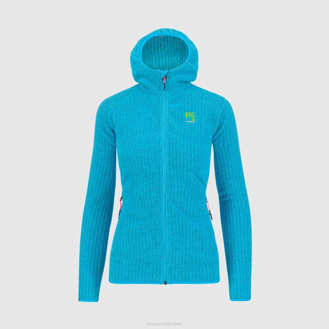 vlies| Karpos vrouwen rochetta met capuchonfleece blauwe atol HD6V1171