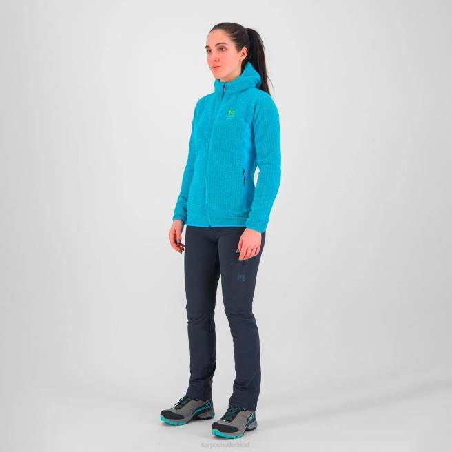 vlies| Karpos vrouwen rochetta met capuchonfleece blauwe atol HD6V1171