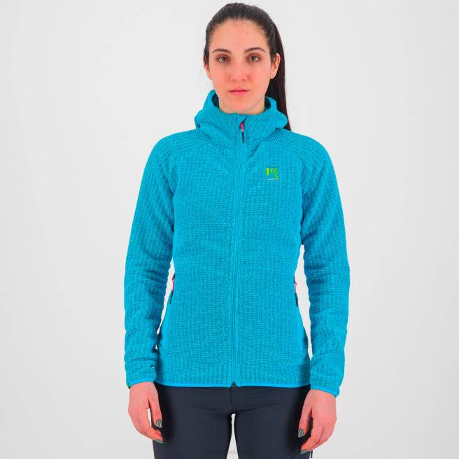 vlies| Karpos vrouwen rochetta met capuchonfleece blauwe atol HD6V1171