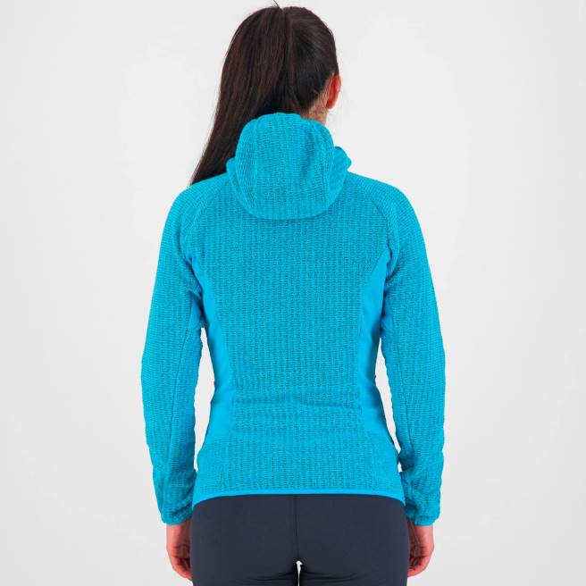 vlies| Karpos vrouwen rochetta met capuchonfleece blauwe atol HD6V1171